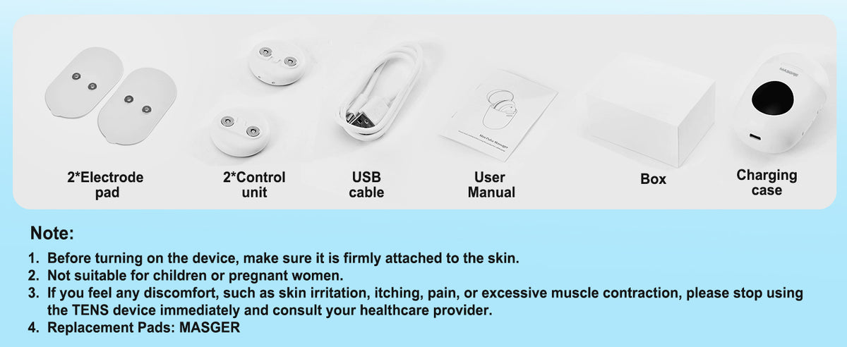 MASGRE U8 Pro TENS EMS Unit | Wireless Muscle Stimulator for Back, Neck, Shoulder & Sciatica Pain Relief