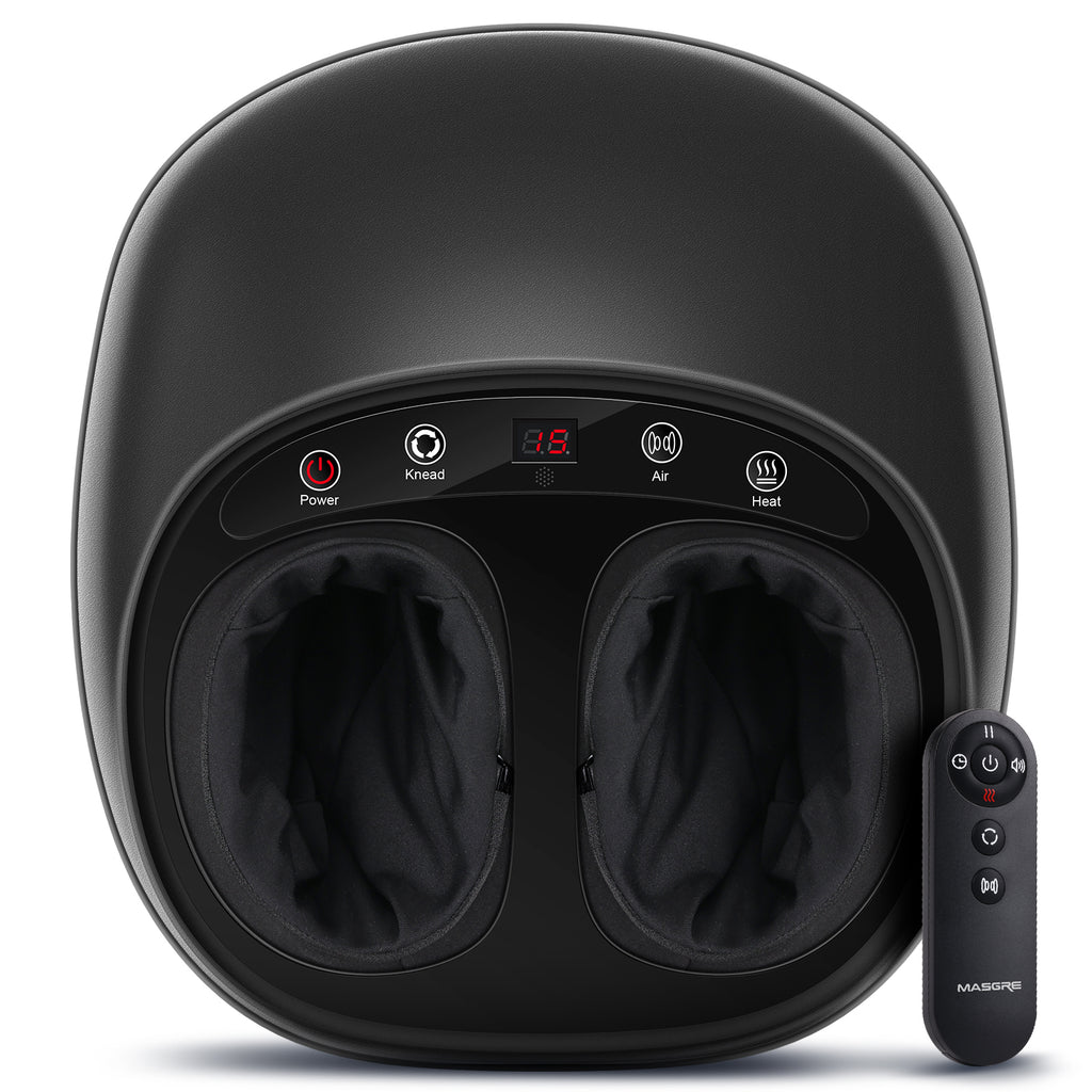 MASAGE  Foot Massager with Heat, FSA Eligible Deep Kneading Therapy Air Compression, HSA Feet Massage Improve Blood Circulation Foot Wellness Soothing Pain Relief, Relax for Home Office Use