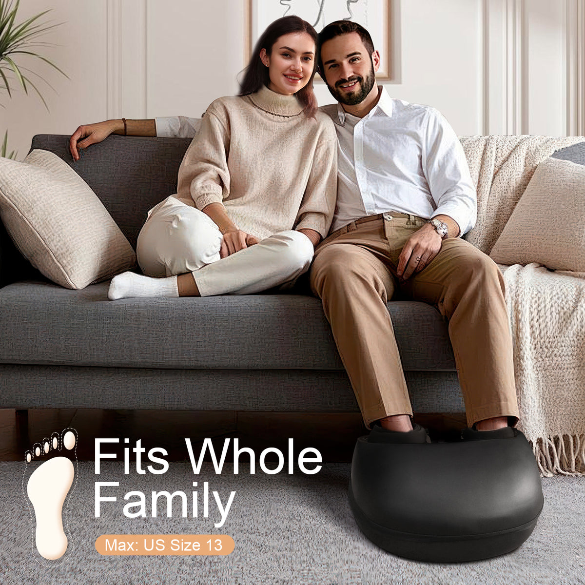MASGRE F8 Foot Massager with Heat | FSA/HSA Eligible Deep Kneading, Air Compression & Shiatsu Therapy for Pain Relief