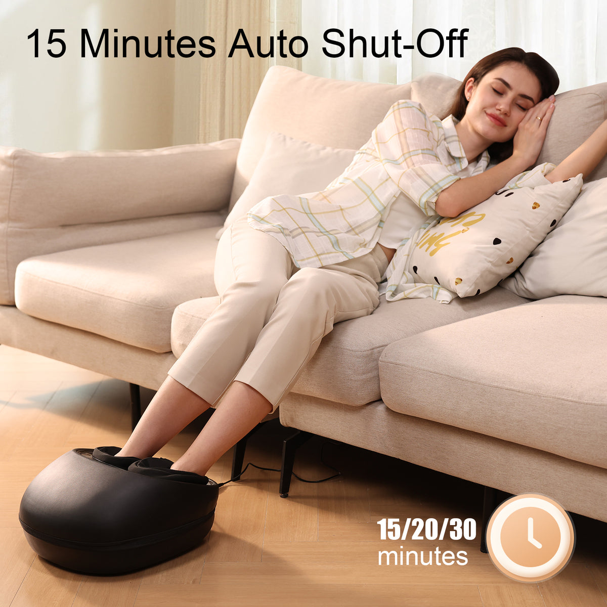 MASGRE F8 Foot Massager with Heat | FSA/HSA Eligible Deep Kneading, Air Compression & Shiatsu Therapy for Pain Relief