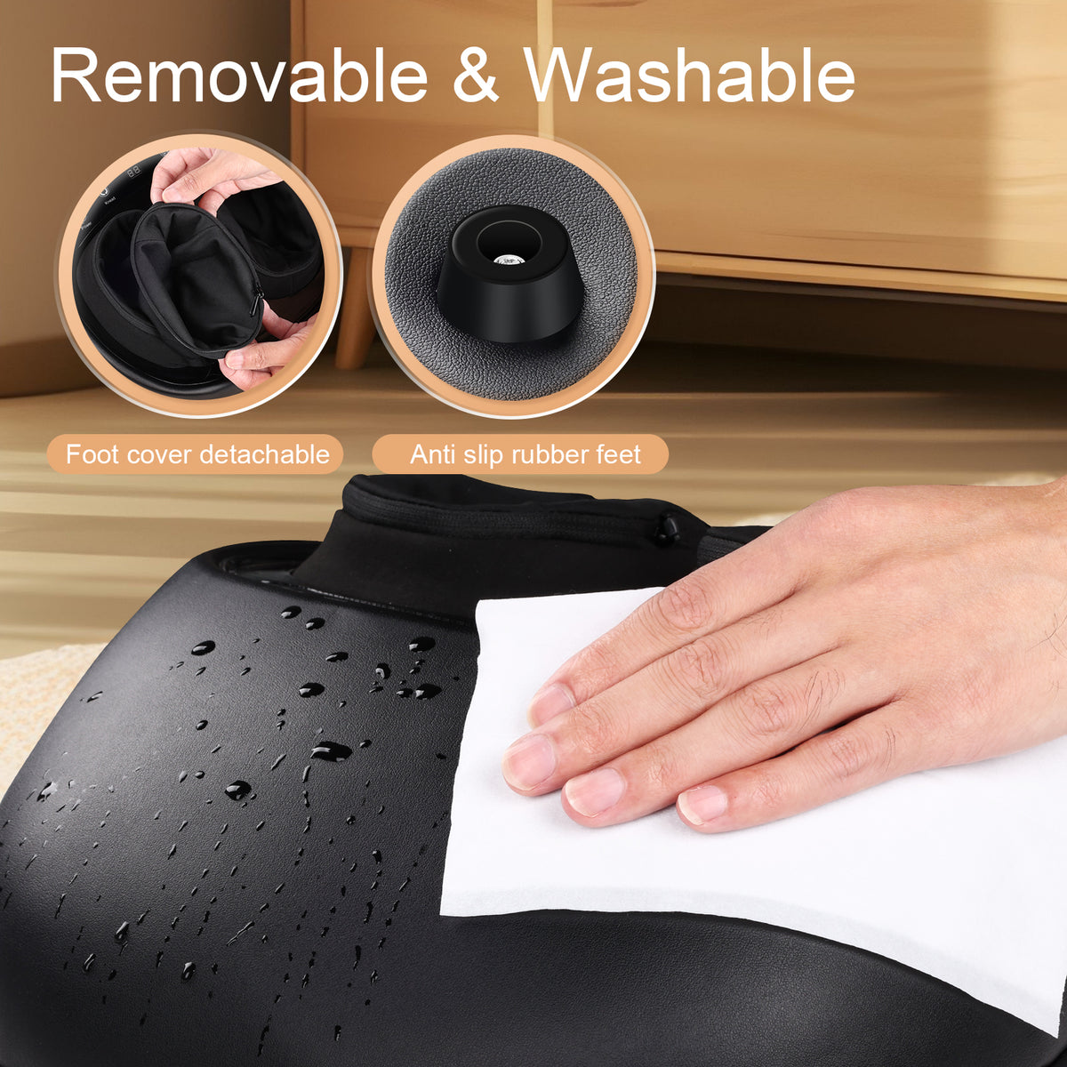 MASGRE F8 Foot Massager with Heat | FSA/HSA Eligible Deep Kneading, Air Compression & Shiatsu Therapy for Pain Relief