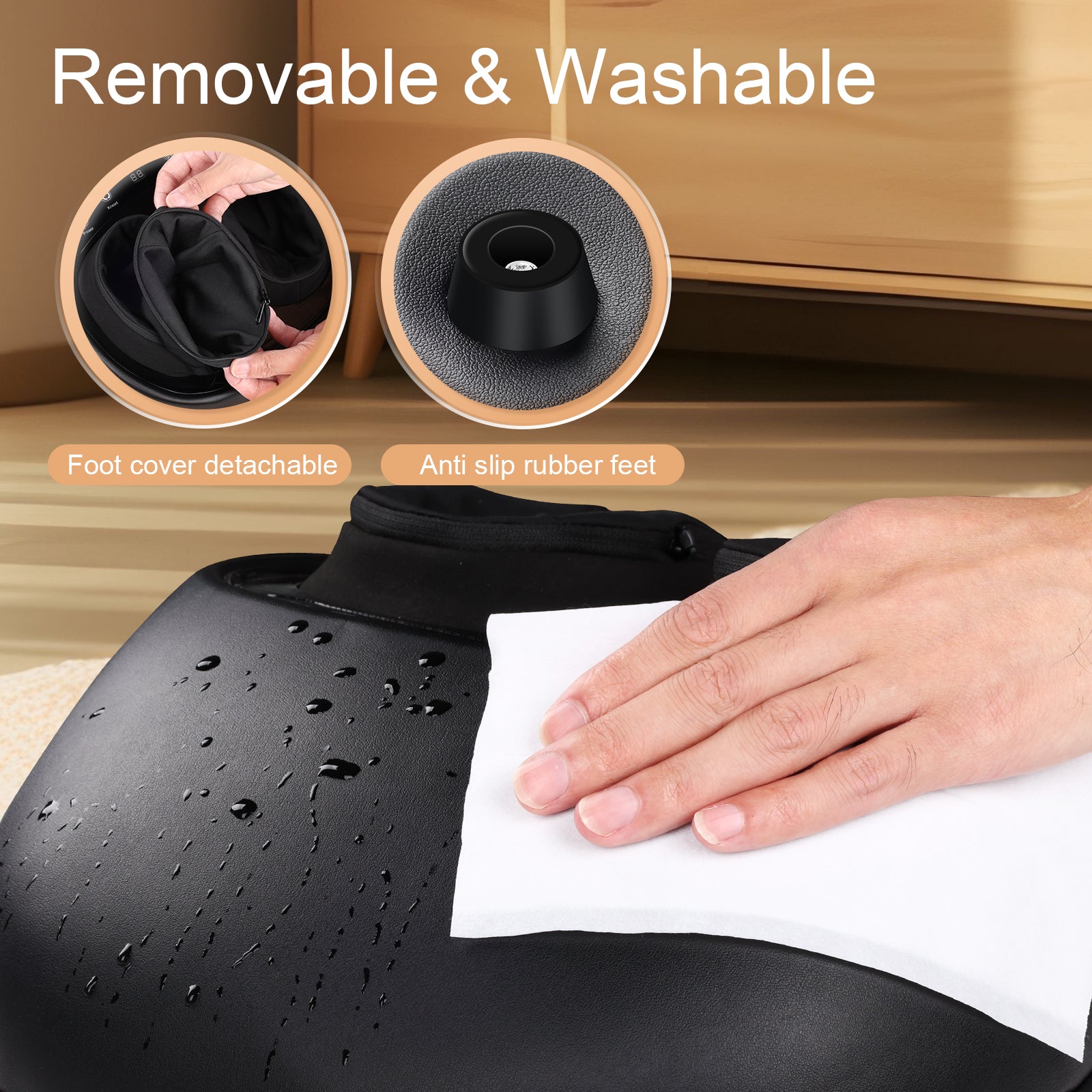 MASAGE  Foot Massager with Heat, FSA Eligible Deep Kneading Therapy Air Compression, HSA Feet Massage Improve Blood Circulation Foot Wellness Soothing Pain Relief, Relax for Home Office Use