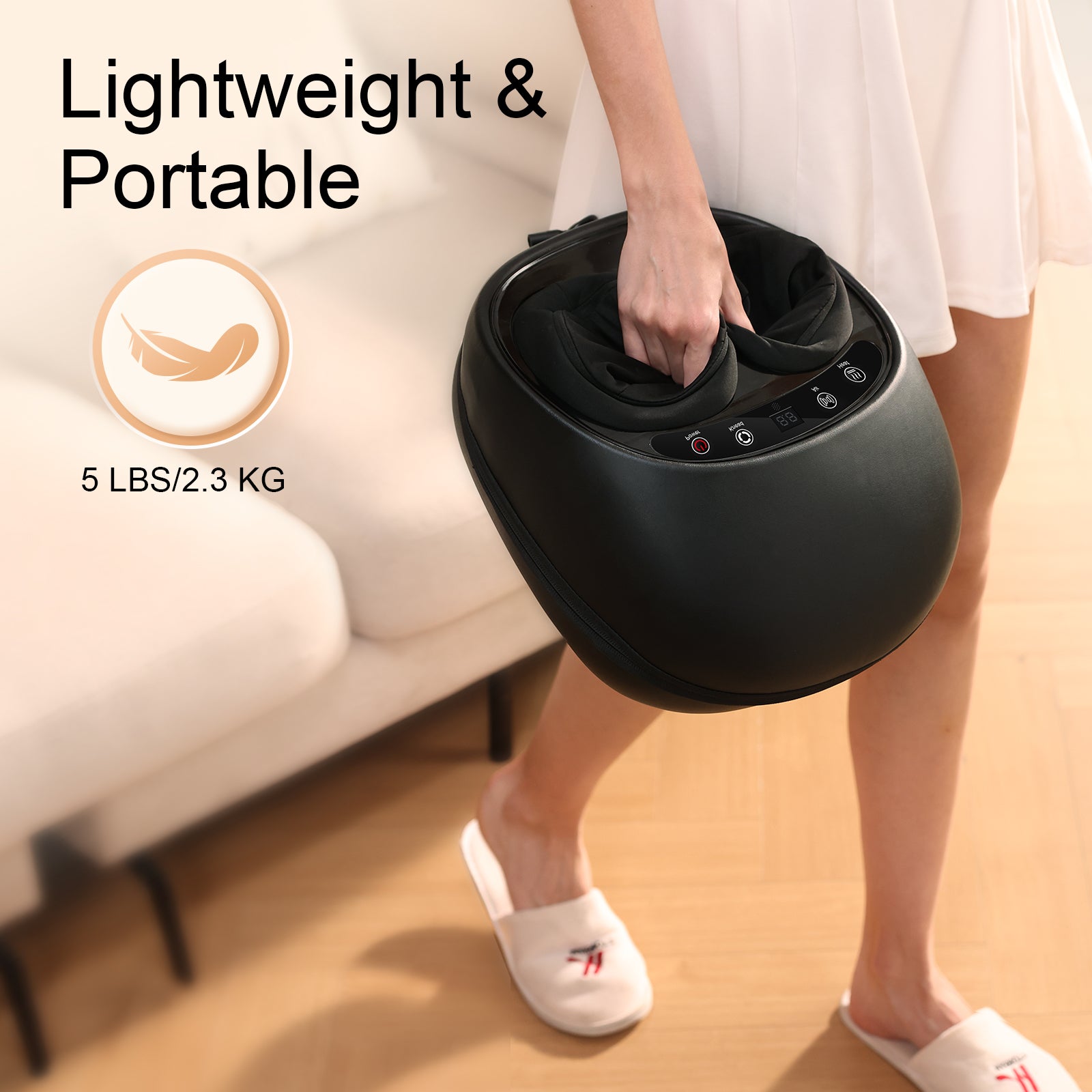 MASAGE  Foot Massager with Heat, FSA Eligible Deep Kneading Therapy Air Compression, HSA Feet Massage Improve Blood Circulation Foot Wellness Soothing Pain Relief, Relax for Home Office Use