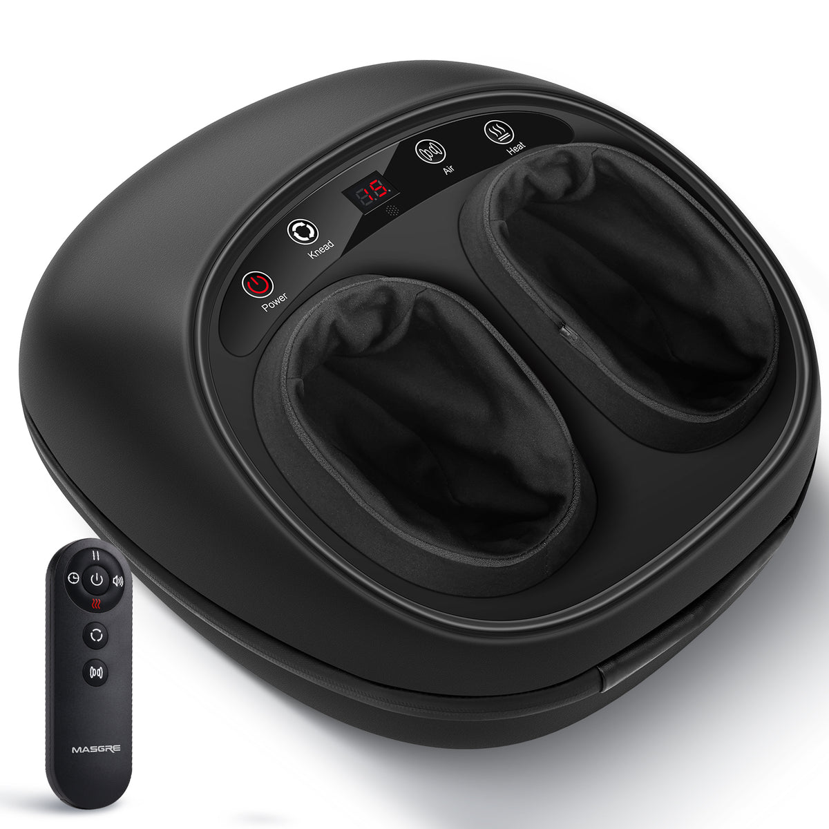 MASGRE F8 Foot Massager with Heat | FSA/HSA Eligible Deep Kneading, Air Compression & Shiatsu Therapy for Pain Relief